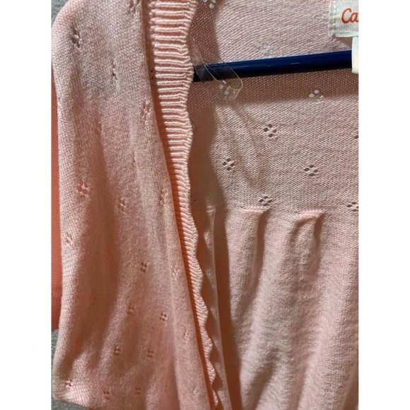 Girls pink short sleeve open front cardigan Sz XS, S, or M - Picture 4 of 7